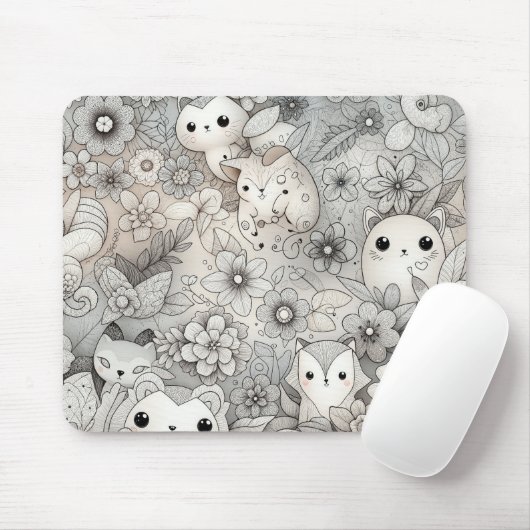 Leuk Abstract Dier Collectie Muismat (Met muis)