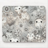 Leuk Abstract Dier Collectie Muismat (Voorkant)