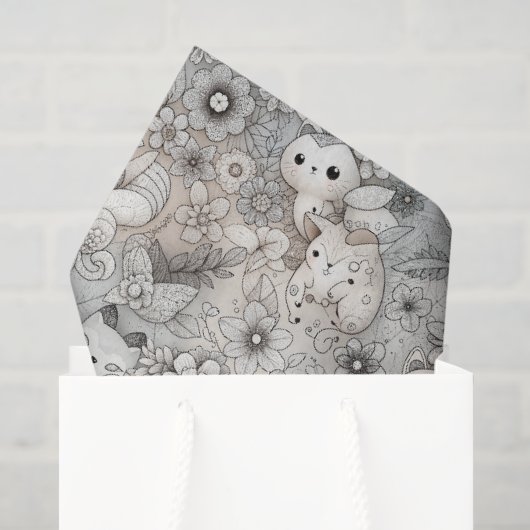Leuk Abstract Dier Collectie Tissuepapier (Cadeauzakje)