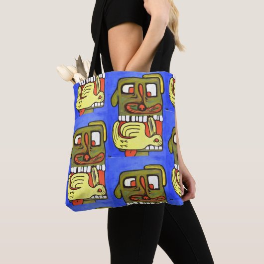 Leuk Abstract hondengezicht Tote Bag (Dichtbij)