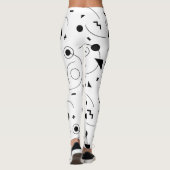 Leuk Abstract zwart-wit patroon Leggings (Achterkant)