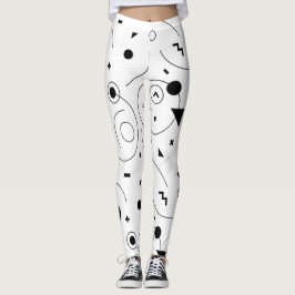 Leuk Abstract zwart-wit patroon Leggings