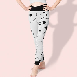 Leuk Abstract zwart-wit patroon Leggings