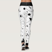 Leuk Abstract zwart-wit patroon Leggings (Achterkant)