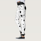 Leuk Abstract zwart-wit patroon Leggings (Links)