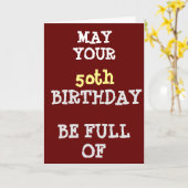 LEUK ADVIES VOOR UW **5Oth** VERJAARDAG Kaart (Gele Bloem)