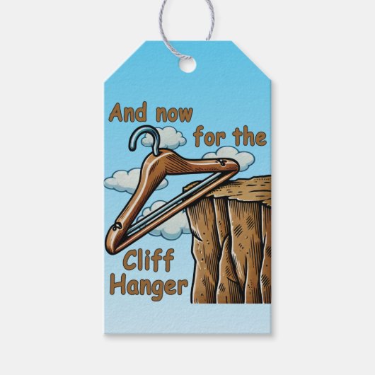 Leuk Afbeelding van Cliff Hanger met Speelse Wordp Cadeaulabel (Voorkant)