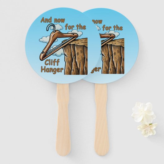 Leuk Afbeelding van Cliff Hanger met Speelse Wordp Handwaaier (Voorkant en achterkant)