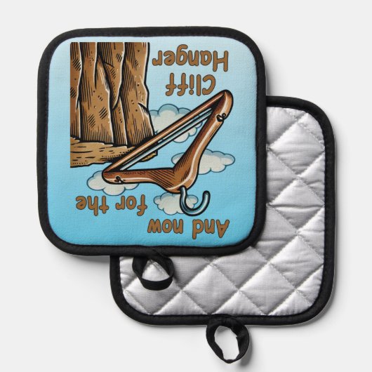 Leuk Afbeelding van Cliff Hanger met Speelse Wordp Pannenlap (Voorkant / Achterkant)