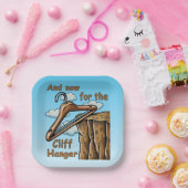 Leuk Afbeelding van Cliff Hanger met Speelse Wordp Papieren Bordje (Feest)
