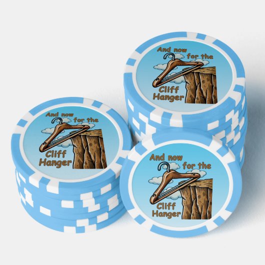 Leuk Afbeelding van Cliff Hanger met Speelse Wordp Poker Chips (Opstapeling)