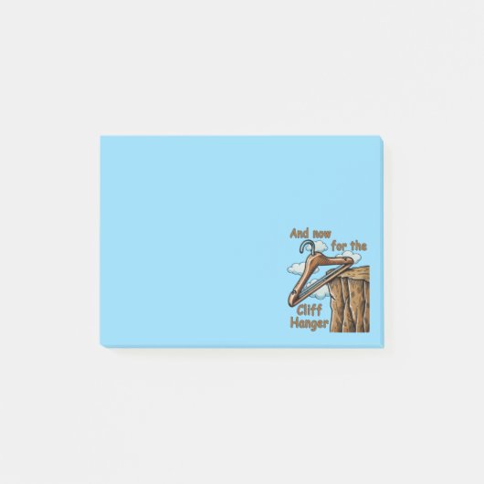 Leuk Afbeelding van Cliff Hanger met Speelse Wordp Post-it® Notes (Voorkant)