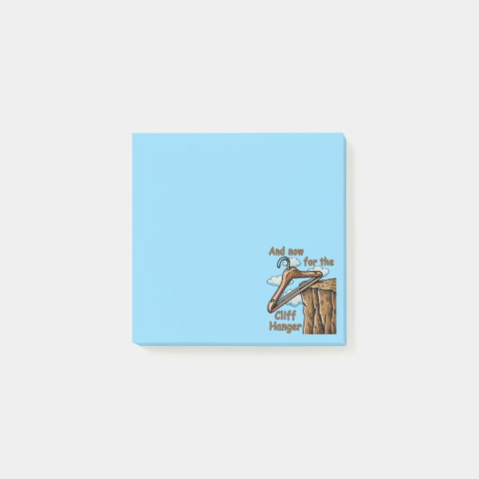 Leuk Afbeelding van Cliff Hanger met Speelse Wordp Post-it® Notes (Voorkant)