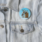 Leuk Afbeelding van Cliff Hanger met Speelse Wordp Ronde Button 5,7 Cm (In situ)