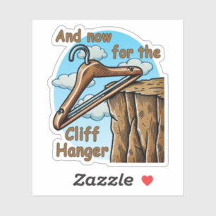 Leuk Afbeelding van Cliff Hanger met Speelse Wordp Sticker
