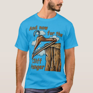 Leuk Afbeelding van Cliff Hanger met Speelse Wordp T-shirt