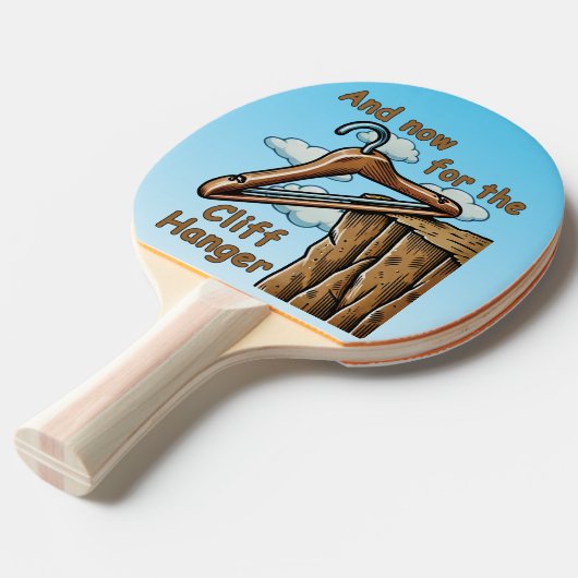 Leuk Afbeelding van Cliff Hanger met Speelse Wordp Tafeltennisbatje (Voorkant Gekanteld)