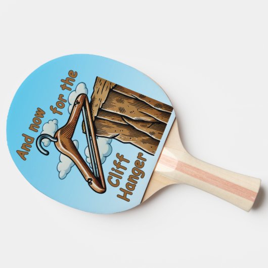 Leuk Afbeelding van Cliff Hanger met Speelse Wordp Tafeltennisbatje (Zijkant)