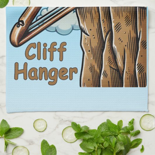 Leuk Afbeelding van Cliff Hanger met Speelse Wordp Theedoek (Gevouwen)