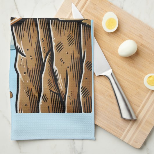 Leuk Afbeelding van Cliff Hanger met Speelse Wordp Theedoek (Quarter Fold)