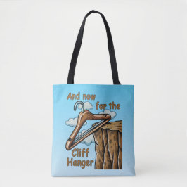 Leuk Afbeelding van Cliff Hanger met Speelse Wordp Tote Bag