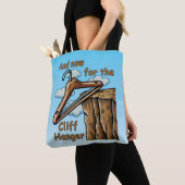 Leuk Afbeelding van Cliff Hanger met Speelse Wordp Tote Bag (Dichtbij)
