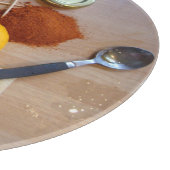 leuk afbeelding van gehakte veg prep voor het dine snijplank (Hoek)