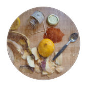 leuk afbeelding van gehakte veg prep voor het dine snijplank (Voorkant)