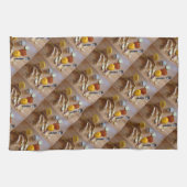 leuk afbeelding van gehakte veg prep voor het dine theedoek (Horizontaal)