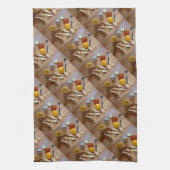 leuk afbeelding van gehakte veg prep voor het dine theedoek (Verticaal)