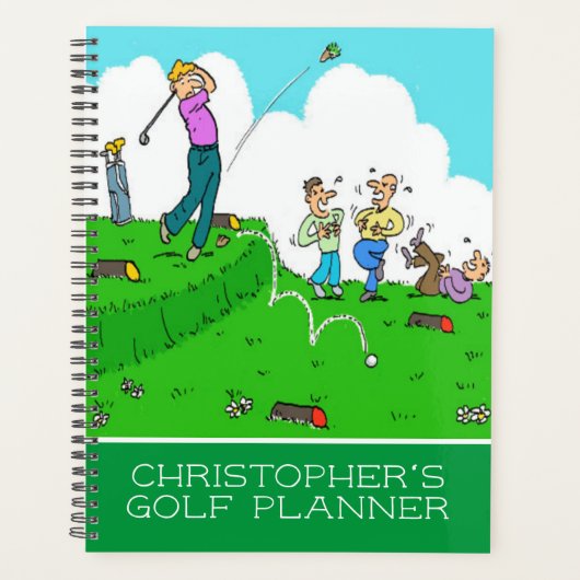 Leuk afbeelding van golfers spelen golf. Golfen Planner (Voorkant)