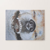 Leuk afbeelding van schattige hond glimlachen legpuzzel (Horizontaal)