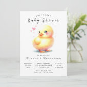 Leuk afdrukbaar eendenBaby shower Kaart (Staand voorkant)