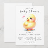 Leuk afdrukbaar eendenBaby shower Kaart (Voorkant / Achterkant)