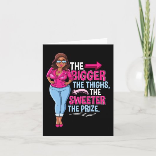 Leuk Afrikaans Amerikaans Zwart Vrouw Kaart (Voorkant)