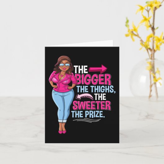 Leuk Afrikaans Amerikaans Zwart Vrouw Kaart (Gele Bloem)