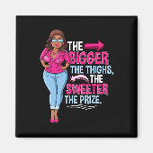 Leuk Afrikaans Amerikaans Zwart Vrouw Magneet (Voorkant)