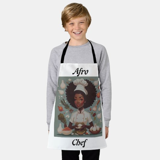 Leuk Afro Chef Schort (Gedragen)
