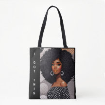 leuk Afro Meisje empowerment tas