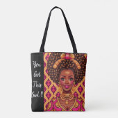 leuk Afro Meisje empowerment tas (Achterkant)