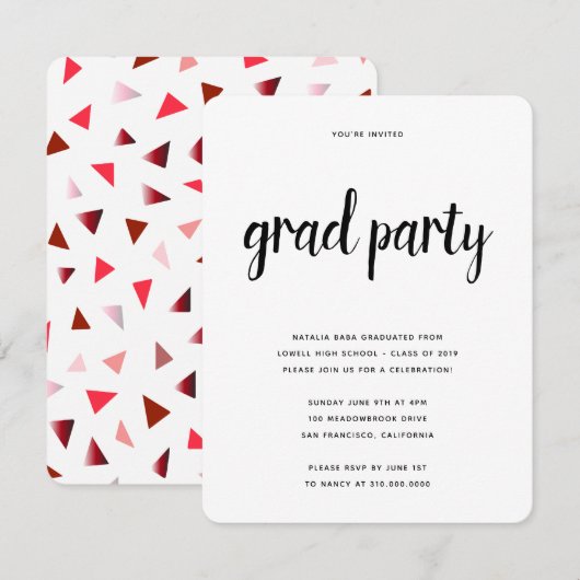 Leuk Afstudeerder uitnodigen! Kaart (Voorkant / Achterkant)