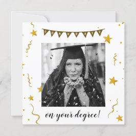 leuk afstuderen gefeliciteerd fotosterren  kaart