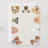 Leuk allerlei hondjes hoofd Baby shower Kaart (Achterkant)