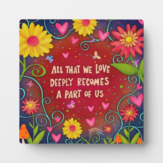 Leuk  Alles wat we houden van Quote Floral Inspire Fotoplaat (Voorkant)