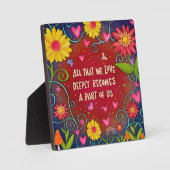 Leuk  Alles wat we houden van Quote Floral Inspire Fotoplaat (Voorkant)
