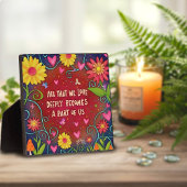 Leuk  Alles wat we houden van Quote Floral Inspire Fotoplaat