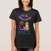 Leuk Aloha Tropical Luau verjaardagsfeestje T-shir T-shirt (Voorkant)