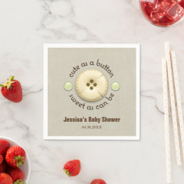 Leuk als een Button Baby shower Servet