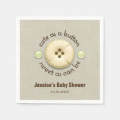 Leuk als een Button Baby shower Servet (Voorkant)