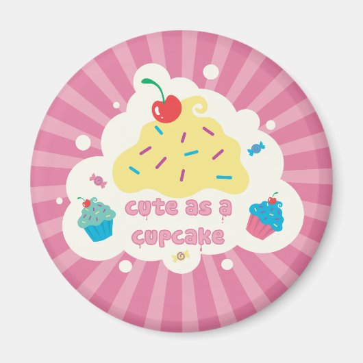 Leuk als een cupcake magneet (Voorkant)